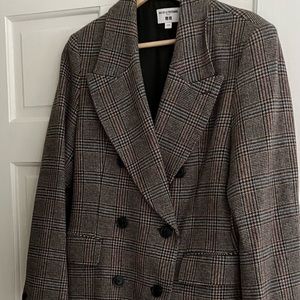 Double breasted Uniqlo X Inès de la Fressange wool blend jacket